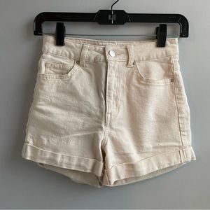H&M Cream High Waisted Shorts